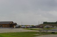 Lined up for Tent Sites
