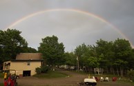 Rainbow over the Augusta/Gardiner KOA campground