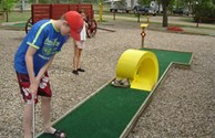 Fun on the mini-golf course