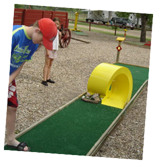 Fun on the mini-golf course