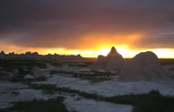 End to a perfect day in the badlands