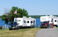 We have camping right ON the water's edge!