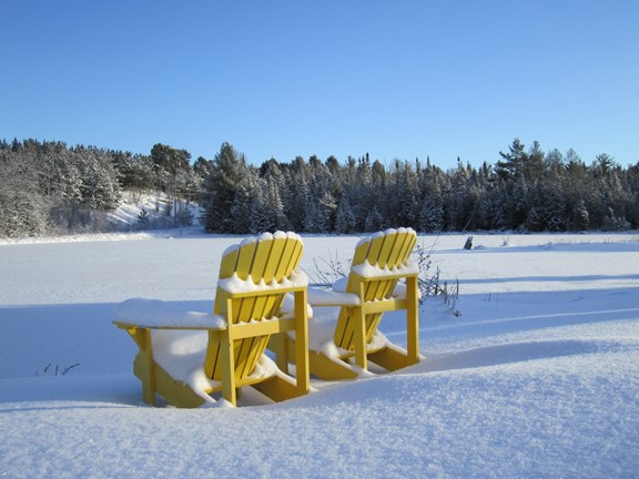 A seat with a view at Barrie KOA Campground.