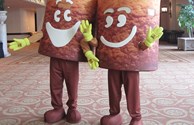 Mel and Marsh...yup, these are marshmallow mascots!
