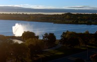 Kempenfelt Bay in the morning. Barrie, ON