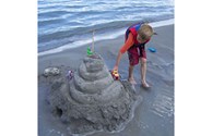 Sand Castle on the Beach in Garden City