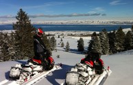 Snowmobiling view of Bear Lake