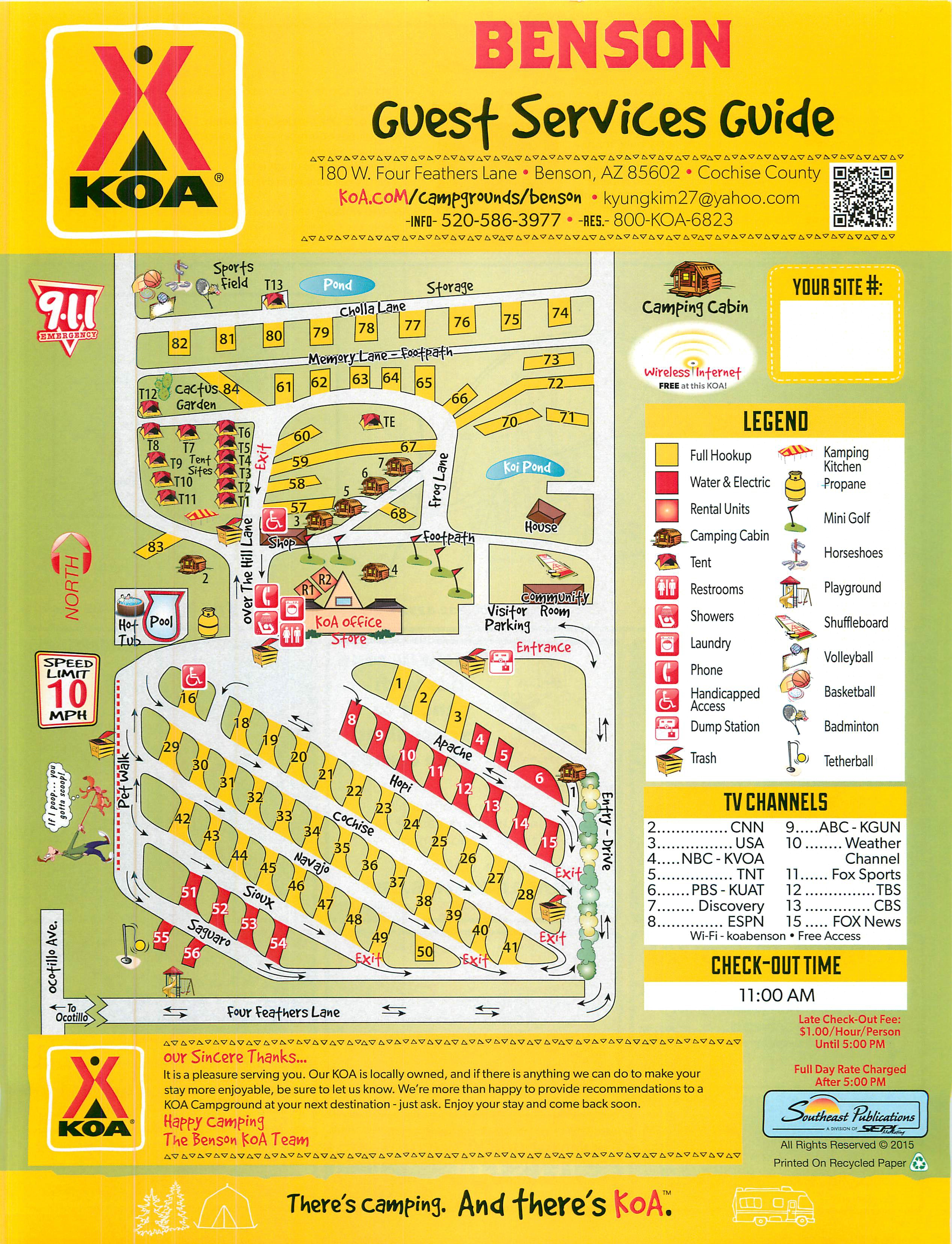 Benson, Arizona Campground Benson KOA