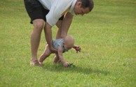 Our Youngest Bunny Hop 2nd Annual Easter Egg Hunter (With Dad's Help)