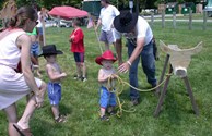 Little Cowboys Roping a Steer