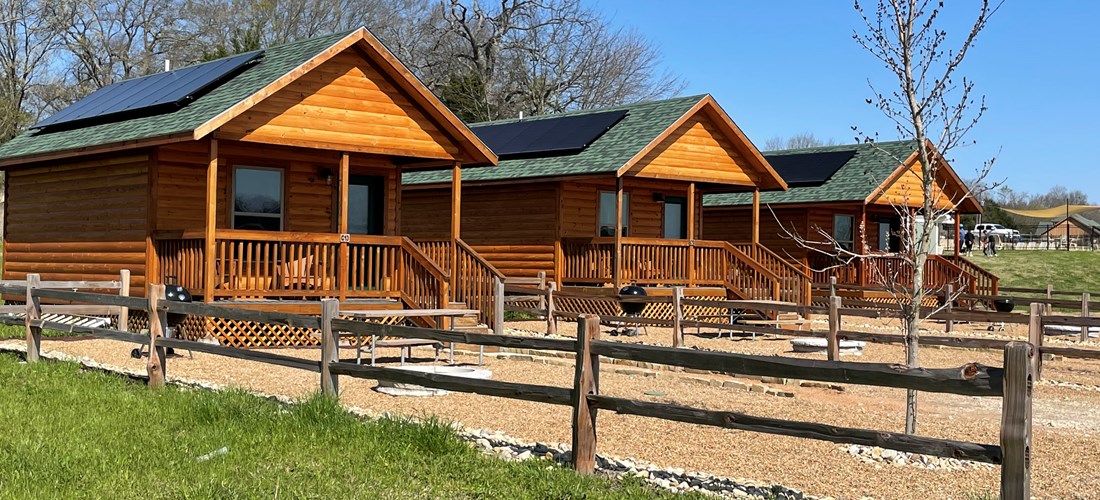 Camping Cabins are powered by Solar!