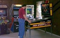 Game Room with pool table and video games