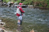 Fishing in the Raven Fork River