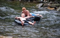 Tubing is fun in the summer