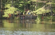 A Waterfront tent site from Moore's Pond