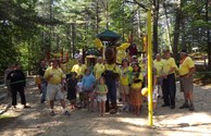 ribbon cutting ceremony for our new playground