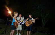 Blue Grass music around the campfire.