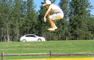 Car Jumping at Custer KOA