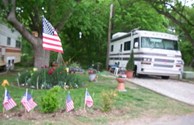 Shaded and landscaped backin Site