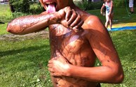 Kids (& adults) LOVE the pudding slide!