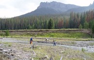 Fishing up at Double Cabin