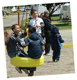 Hanging out on the playground