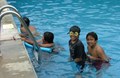 Friends in the pool