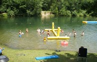 Aqua Volleyball Game in our Beautiful Lake