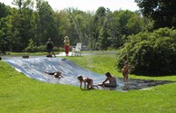 Slip n’ slide on a hot summer day