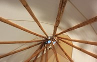 The interior of the teepee's