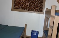 Interior of one of our charming one room camping cabins...we have log cabins and cottages.