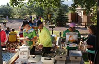 Serving Breakfast for Bikers