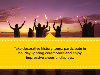 Enjoy winter vacations in Texas with history tours, holiday lighting ceremonies, and displays.