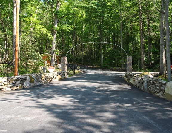 Entrance gate into our campground