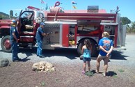 Kids Get to Explore the Fire Truck!