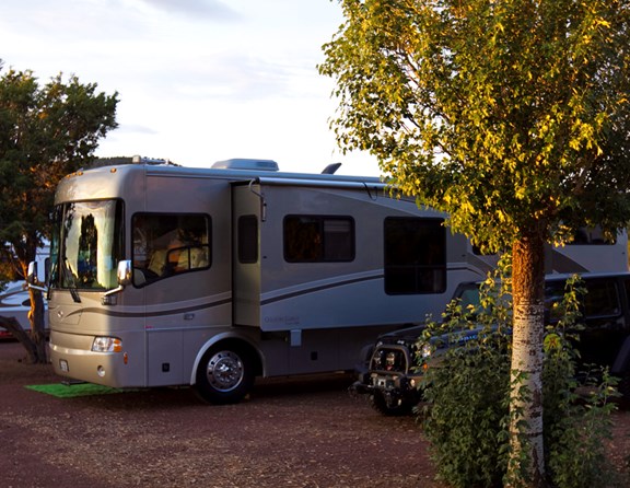 Large RV sites easy for big rigs to pull in and hook up!