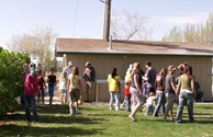 Gathering for Easter Egg Hunt