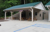 Pool side pavilion