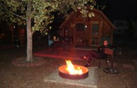 campfire at the cabin