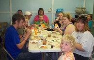 Halloween krafts in the kraft room