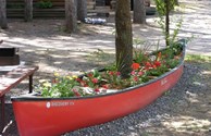 Canoe flower bed