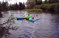 Tubing on the river