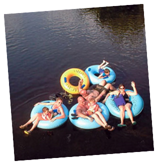 Family fun on the river