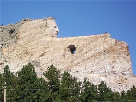 Crazy Horse Mountain Memorial (43 miles)