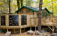 Why not rent the deluxe cabin that has its own private hottub