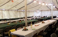 Getting ready for the 500 plus people