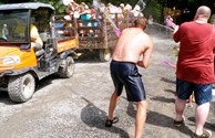 Our famous wet wagon ride