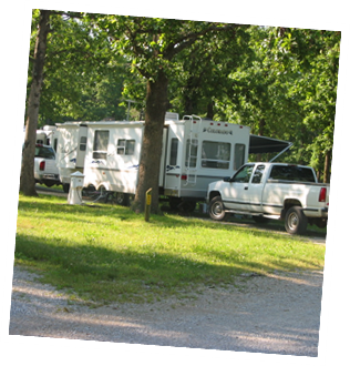 Full Hookup Pull-thru, 50/30amp, cable TV, WI-FI, nestled in mature Oak trees