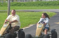 Fun for all ages on 4 wheel pedal bikes