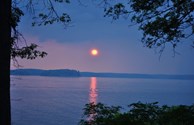 sunset on the point